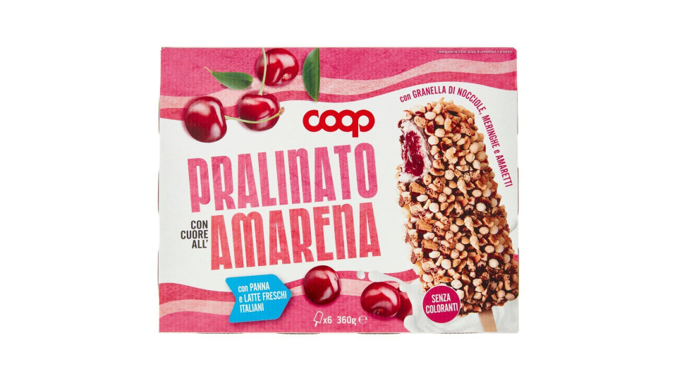 Gelato Pralinato Con Cuore All'amarena