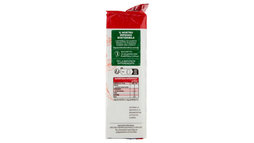 Caffè Vergnano Natura100% Caffè E Orzo Macinatura Moka