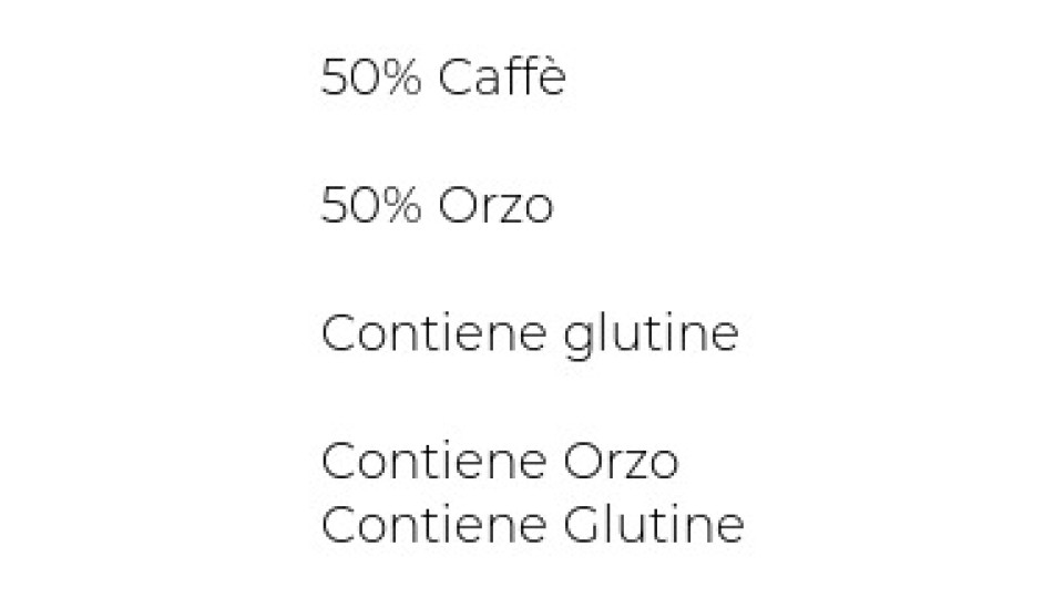 Caffè Vergnano Natura100% Caffè E Orzo Macinatura Moka