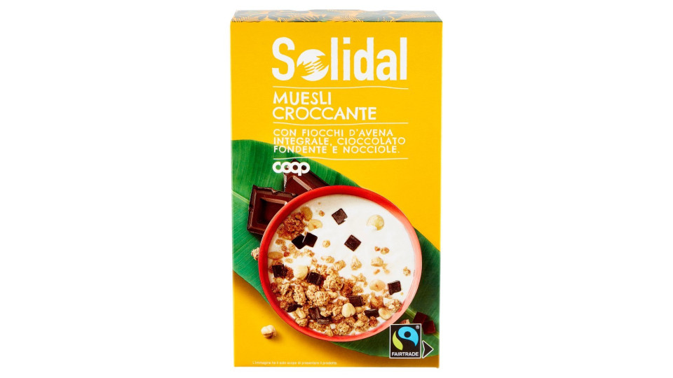 Muesli Croccante Con Fiocchi D'avena, Cioccolato Fondente E Nocciole