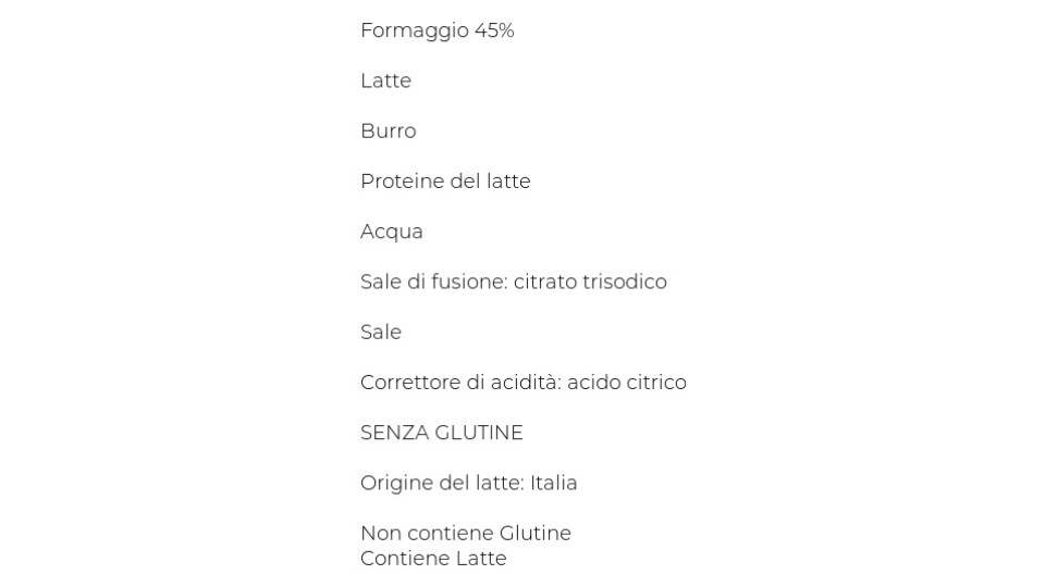 Fettine Formaggio Fuso A Fette Light 8 Fette