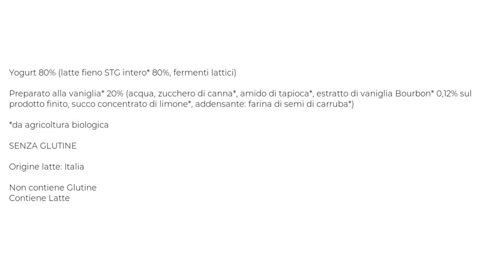 Yogurt Intero Alla Vaniglia Biologico