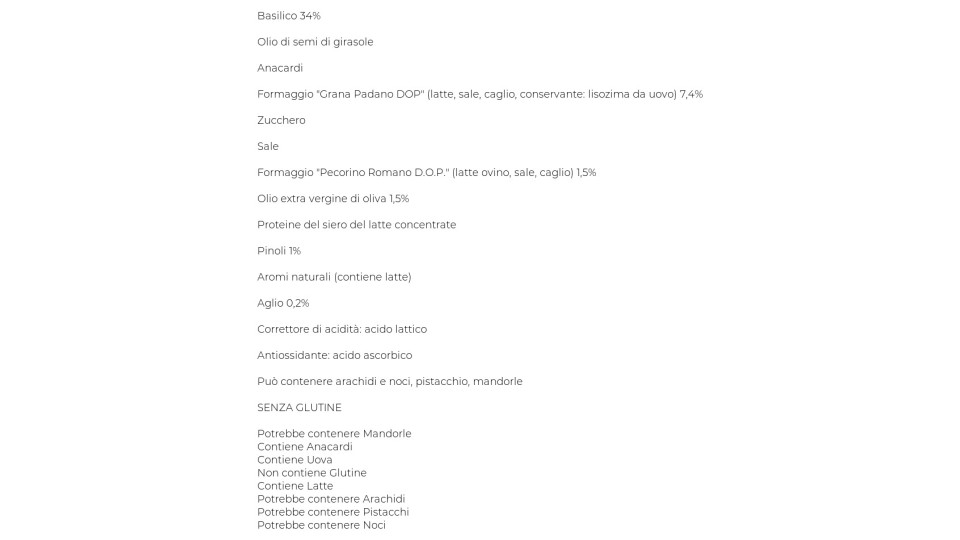 Pesto Con Basilico Genovese Dop