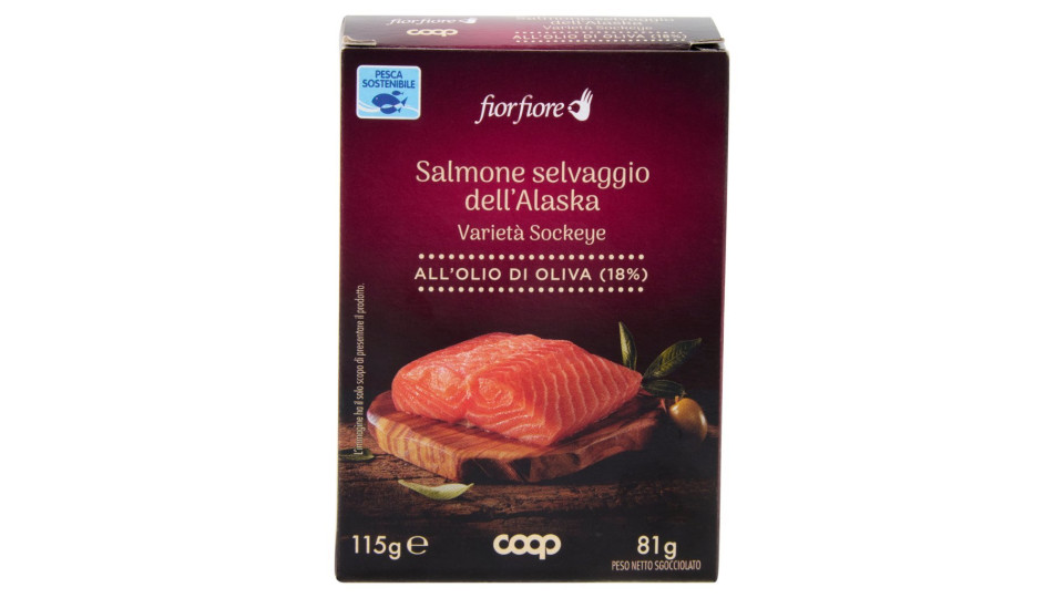 Salmone Selvaggio Dell'alaska Varietà Sockeye All'olio Di Oliva (18%)