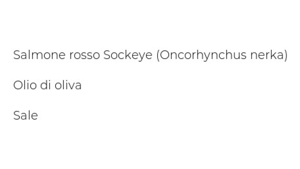Salmone Selvaggio Dell'alaska Varietà Sockeye All'olio Di Oliva (18%)
