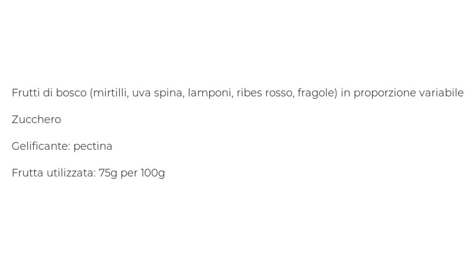 Vis Natura golosa Confettura Extra Frutti di Bosco