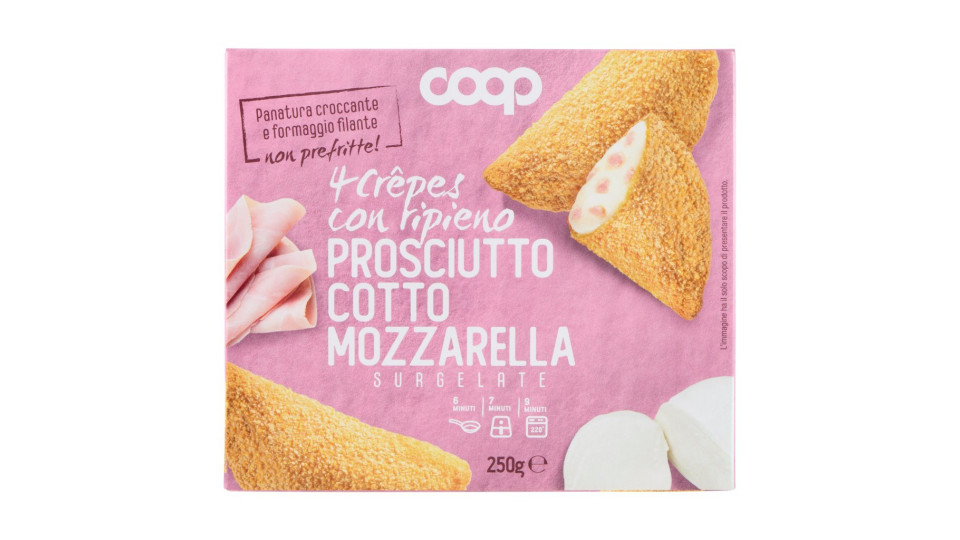 4 Crêpes Con Ripieno Al Prosciutto Cotto E Mozzarella Surgelate 4 X