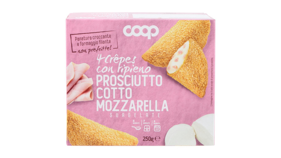 4 Crêpes Con Ripieno Al Prosciutto Cotto E Mozzarella Surgelate 4 X