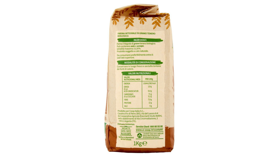 Farina Di Grano Tenero Integrale Biologica
