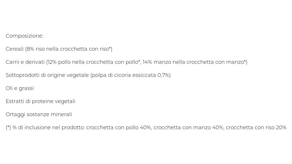 Crocchette Miste Con Pollo, Manzo E Riso Adulto