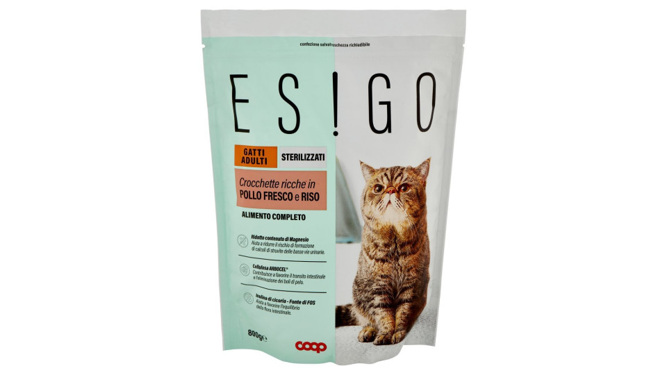 Gatti Adulti Sterilizzati Crocchette Ricche In Pollo Fresco E Riso