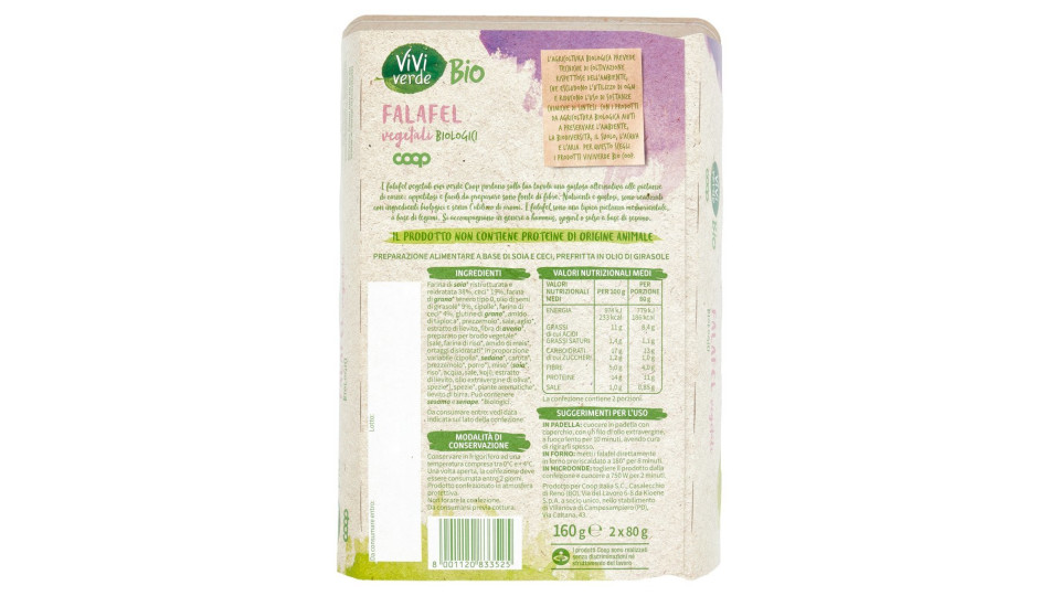 Falafel Vegetali Biologici