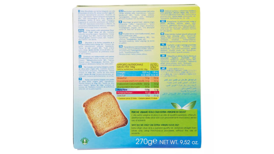 FETTE BISCOTTATE CON SEMI DI LINO