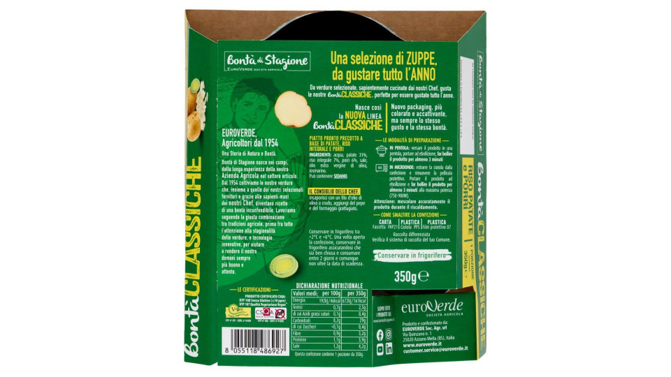 RISO CON PATATE E PORRI Bontà di Stagione