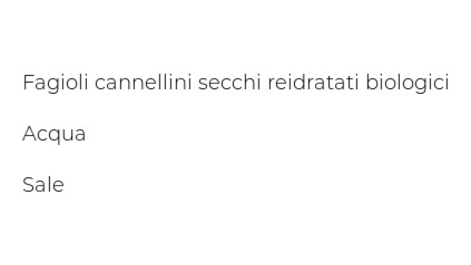 Il V.G.Bio, Cannellini Bio