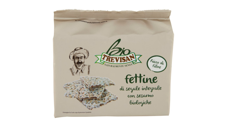 Bio Fettine di Segale Integrale con Sesamo Biologiche