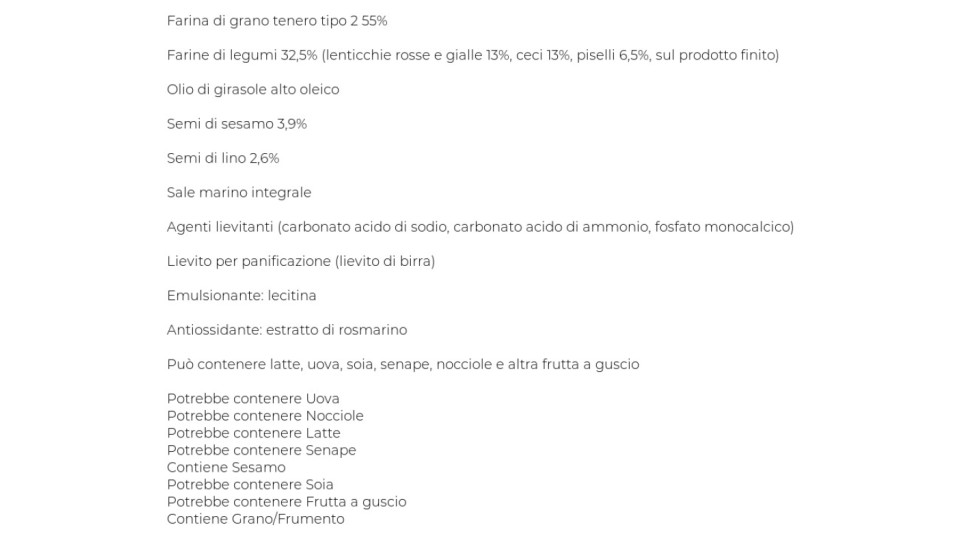 Buonpertutti Cracker con Farine di Legumi, Semi di Sesamo e Lino