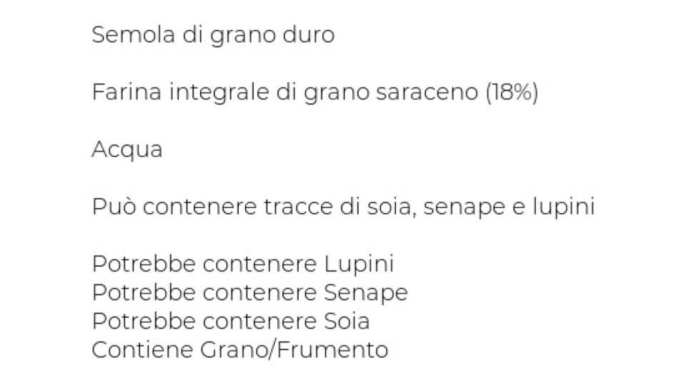 Fusilli con Grano Saraceno