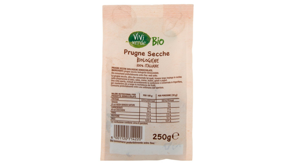 Prugne Secche Biologiche senza Nocciolo