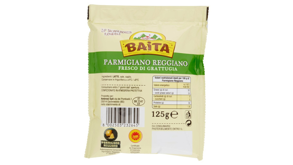 Parmigiano Reggiano Dop Fresco di Grattugia