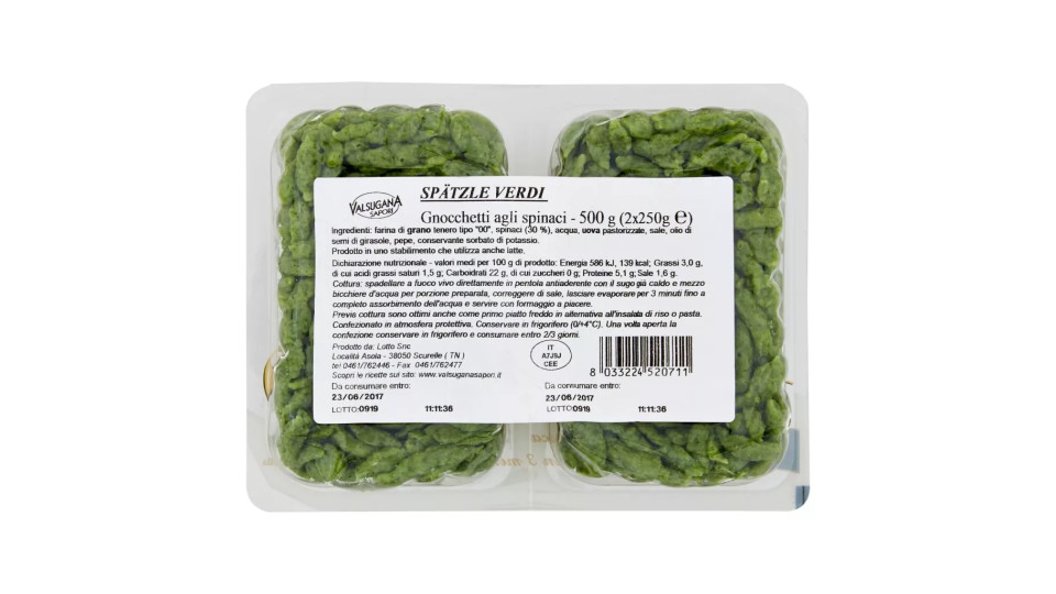 Spätzle Verdi Vegani