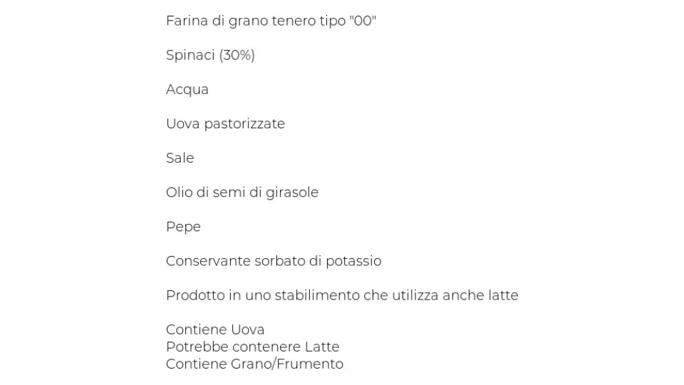 Spätzle Verdi Vegani