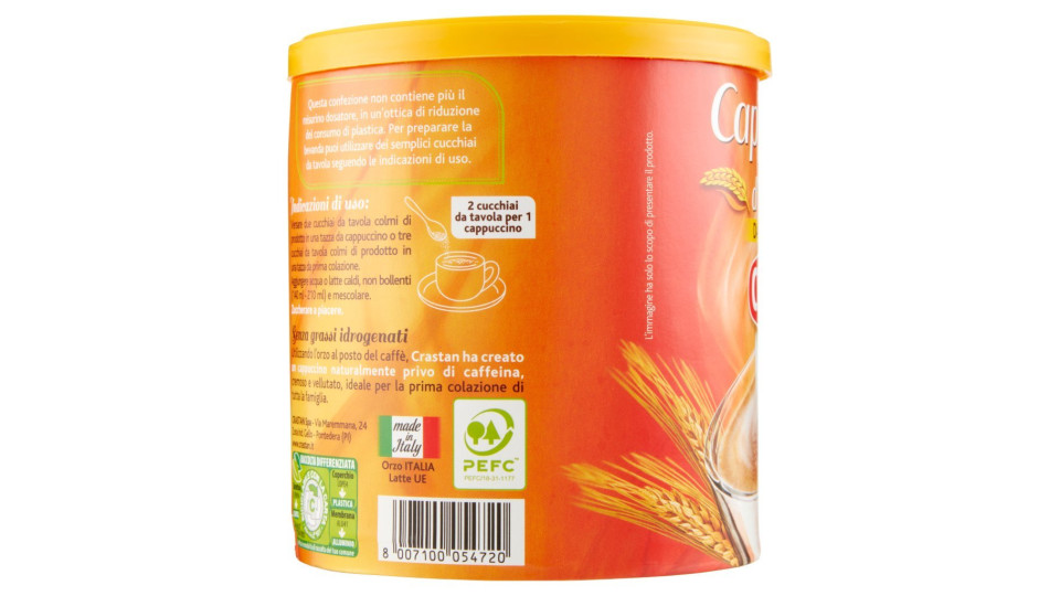 Preparato Solubile per Cappuccino d'Orzo da Zuccherare