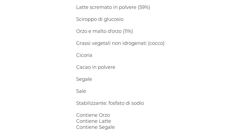 Preparato Solubile per Cappuccino d'Orzo da Zuccherare