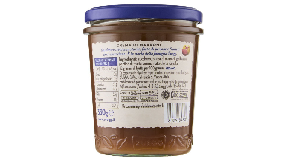 I Frutteti di Oswald Crema di Marroni Vegana e senza Glutine