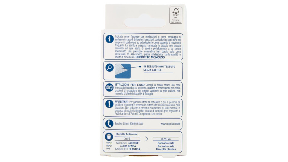 Benda Elastica Autoaderente 2,5 m x 6 Cm 1 Pz