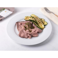 Roast beef con salsa verde e zucchine grigliate