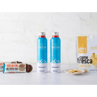 Kit merenda dolce con acqua frizzante