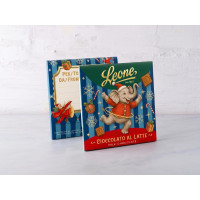 Tavoletta di cioccolato al latte con biglietto di Natale