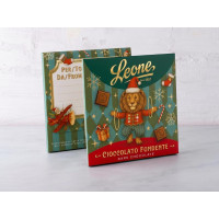 Tavoletta di cioccolato fondente con biglietto di Natale