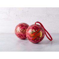 Pallina di Natale con pastiglie alla fragola