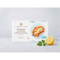 Branzino surgelato con salsa alla senape, ortaggi e capperi