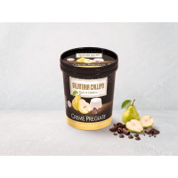 Gelato gusto ricotta, pere e gocce di cioccolato