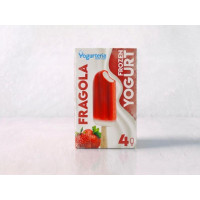 4 stecchi di yogurt gelato ricoperti di fragola senza lattosio