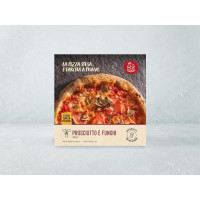 Pizza surgelata con prosciutto e funghi