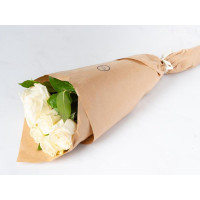 Bouquet di 7 rose bianche