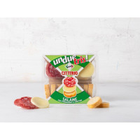 Unduetris! con salame, formaggio e crostini
