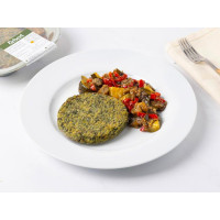 Burger vegetale con verdure al forno