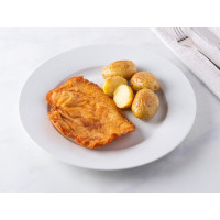 Cotoletta di pollo alla milanese con patate