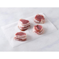 Bocconcini di filetto di suino nero con pancetta
