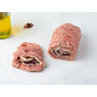 Polpettone con speck, radicchio e formaggio
