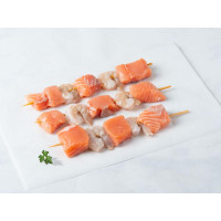 Spiedini di salmone e mazzancolle