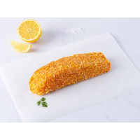 Filetto di salmone aromatizzato al whisky con panatura al mais