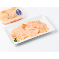 Carpaccio di salmone affumicato e marinato