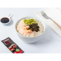 Poke con salmone cotto e mazzancolle