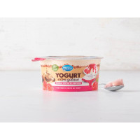 Yogurt extra goloso da latte fieno STG con panna cotta e lampone
